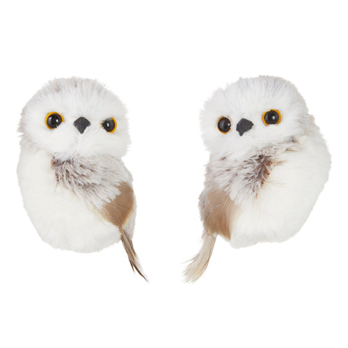 Set of 2 Mini Forest Owl Ornaments