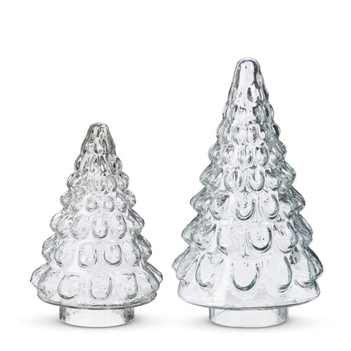 Set of 2 Glass Tree Cloches