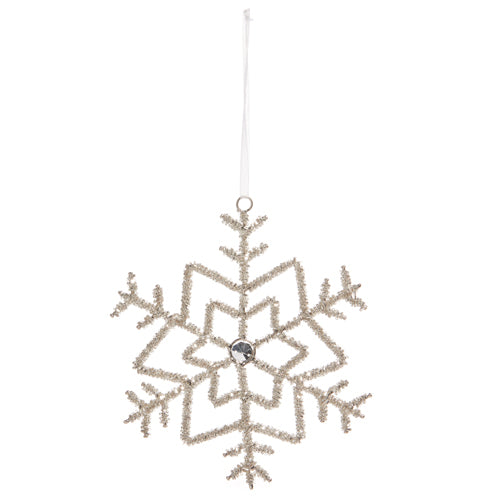 Set of 3 Beaded Snowflake Ornaments