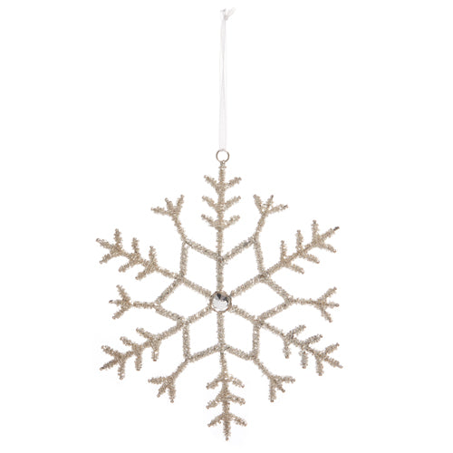 Set of 3 Beaded Snowflake Ornaments