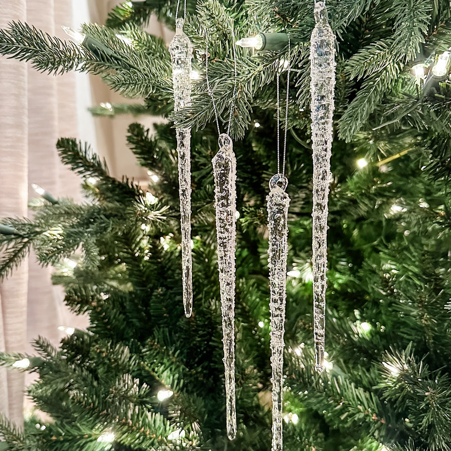 Set of 4 Icicle Drop Ornaments