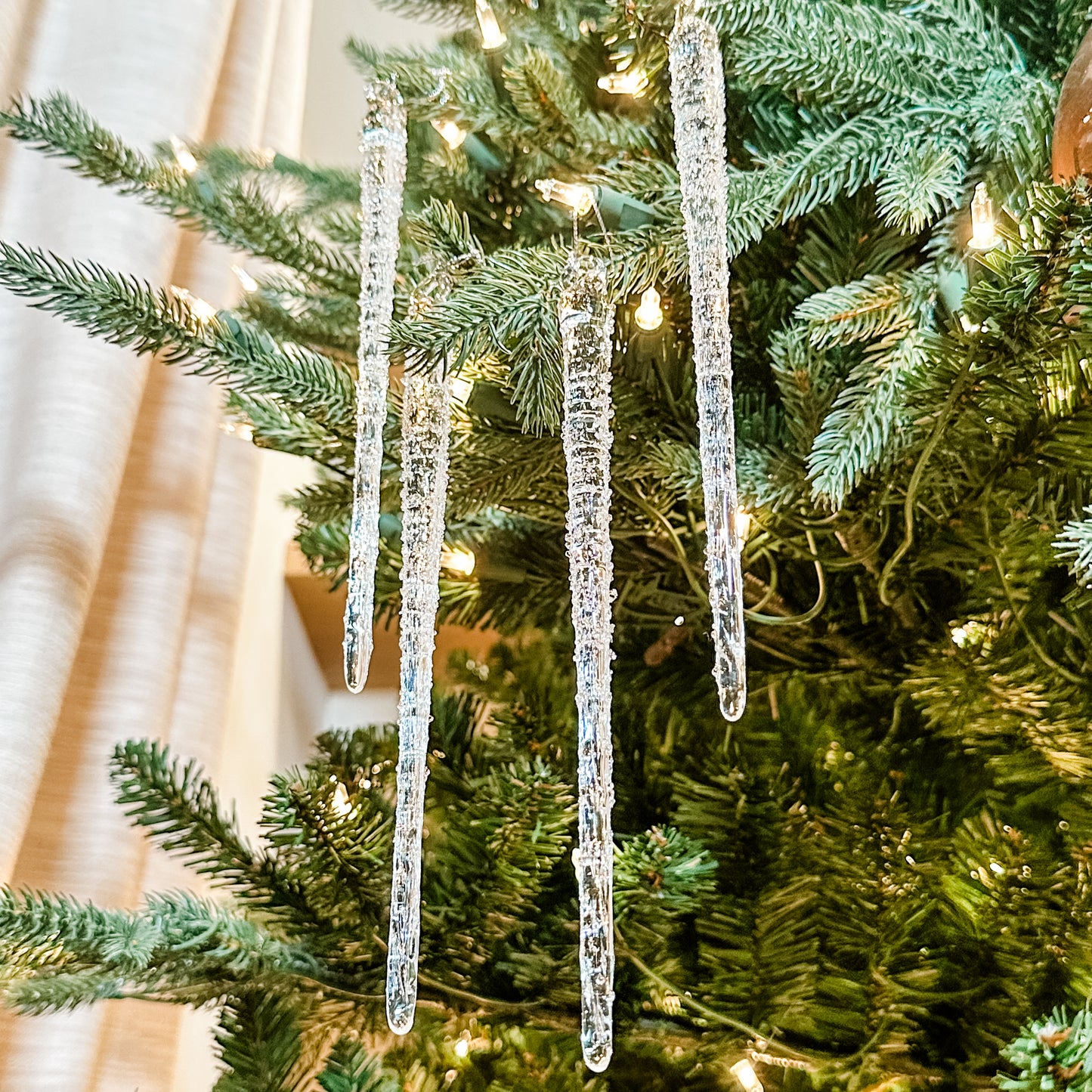 Set of 4 Icicle Drop Ornaments