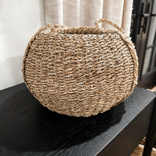 The Ginny Handwoven Seagrass Basket