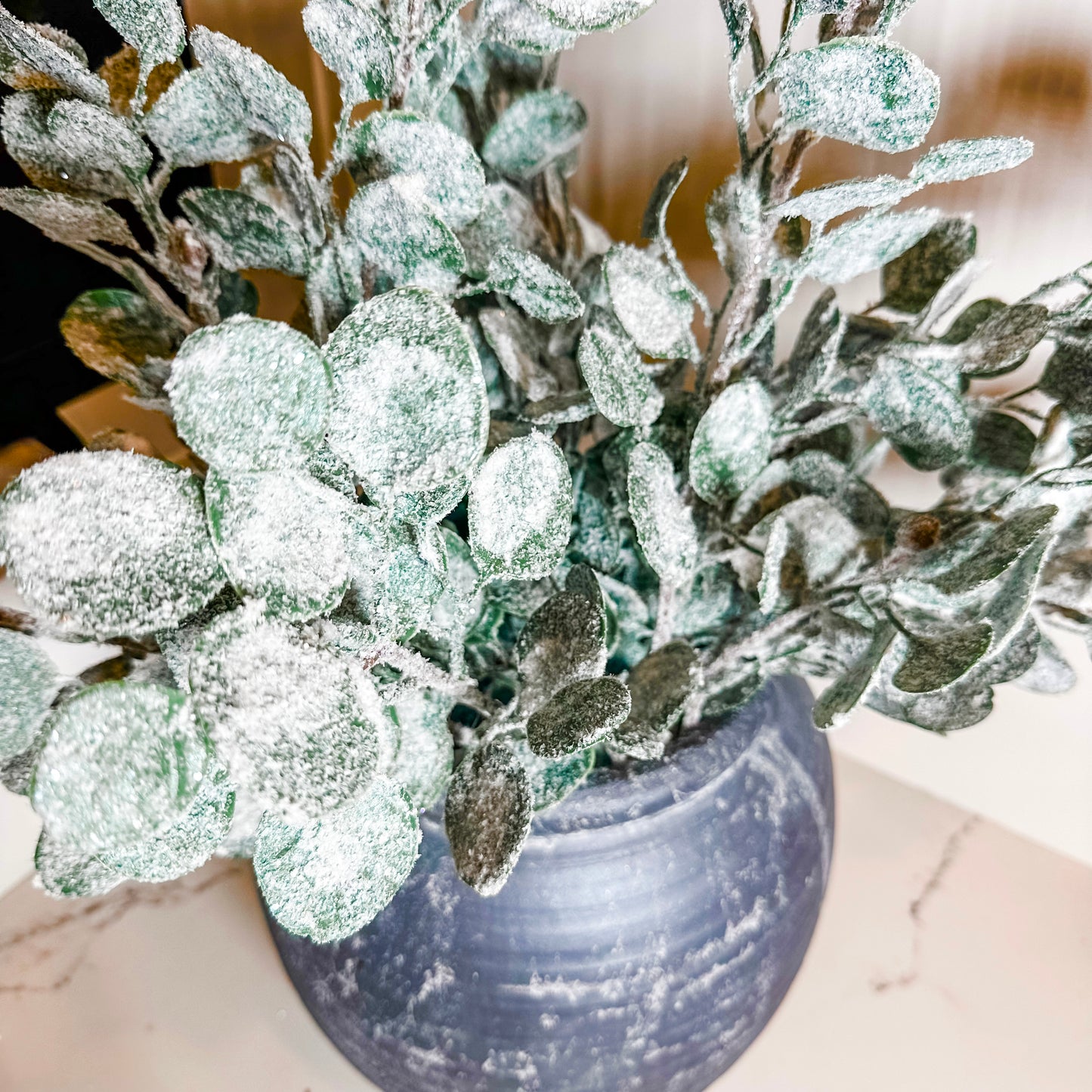 Set of 3 Snowy Silver Dollar Eucalyptus