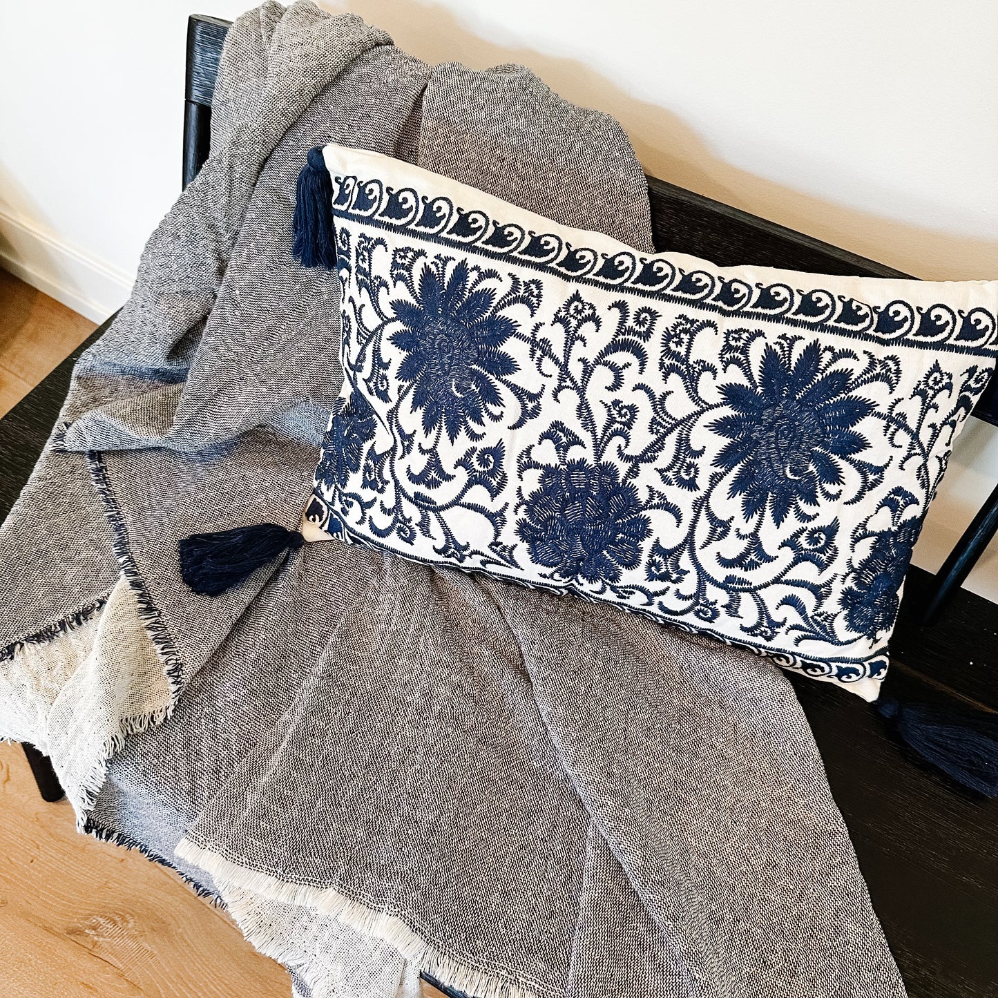 The Coastal Blue Turkish Cotton Throw