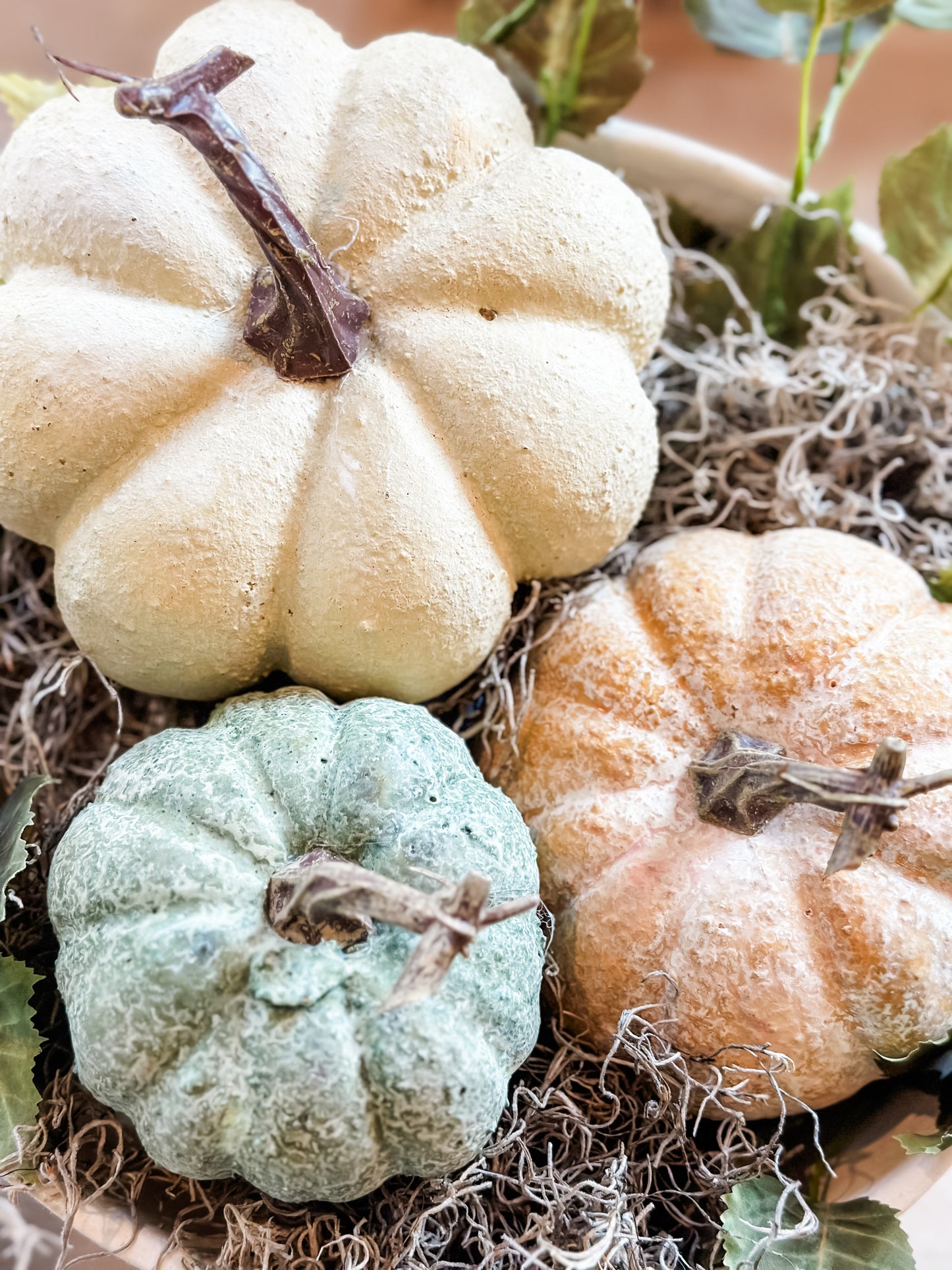 Set of 3 Rustic Harvest Pumpkins