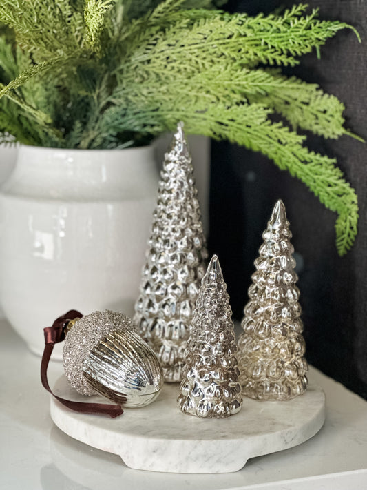 MINI MERCURY GLASS TREE SET