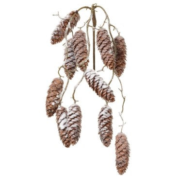 22" Cascading Faux Natural Pinecone Spray Set